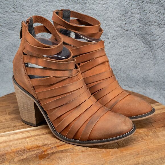 Free People Shoes - FREE PEOPLE Hybrid Strappy Leather Bootie EU 38 US 7.5